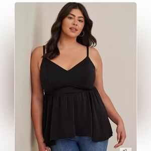Torrid Peplum Studio Crepe de Chine Top